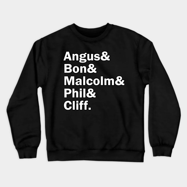 Funny Names X AC/DC Crewneck Sweatshirt by muckychris